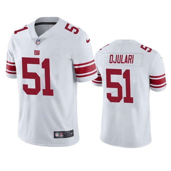 Men's New York Giants #51 Azeez Ojulari White Vapor Untouchable Limited Stitched Jersey - Click Image to Close